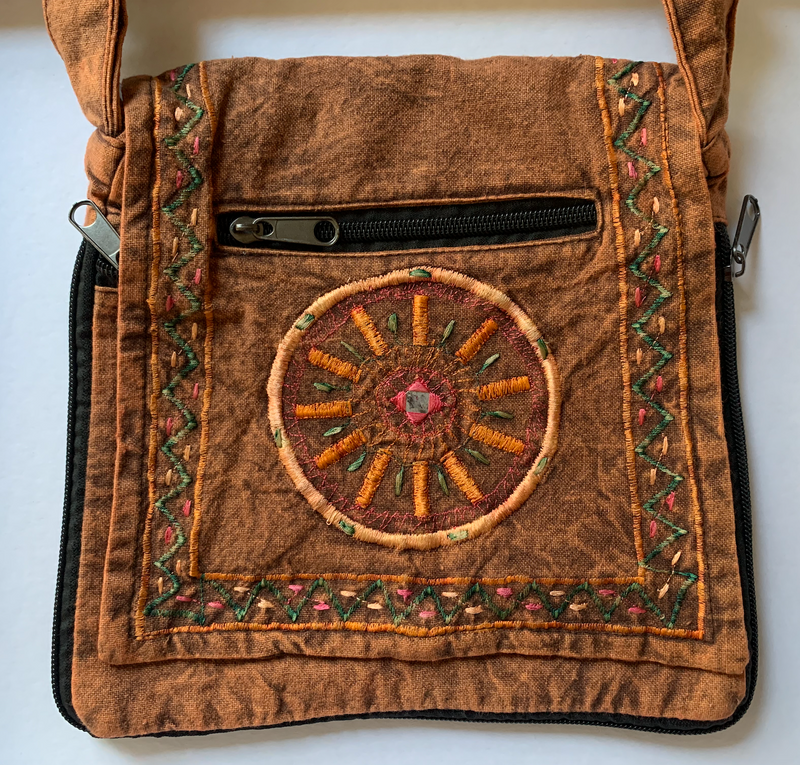 Light Brown/Orange Embroidered Passport