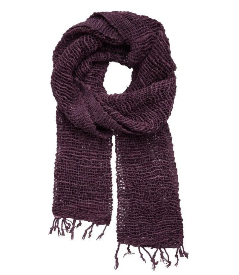 Free Weave Handwoven Cotton Scarf - Mangosteen