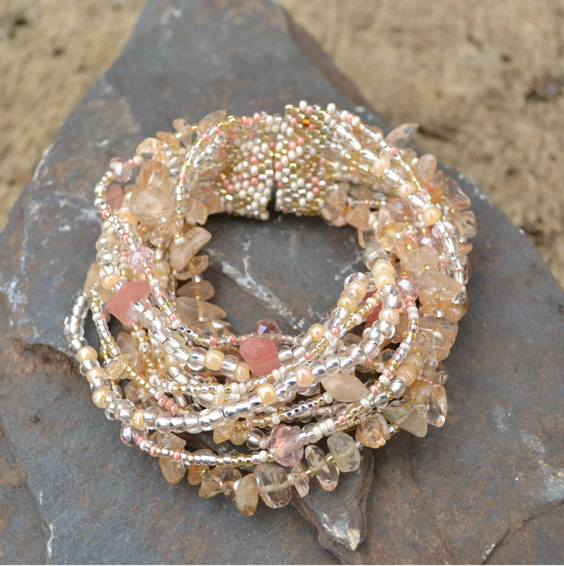 The fair trade 'Rock Candy' Magnetic Bracelet handmade in Guatemala