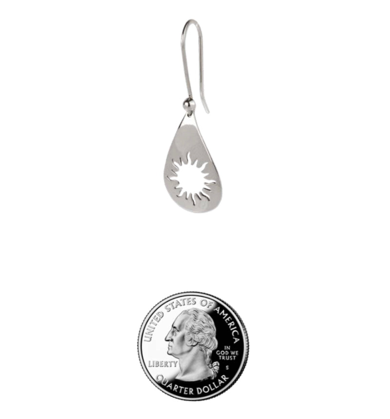 Taxco Sunshine Sterling Silver Dangle Earrings, "Sun Shower"