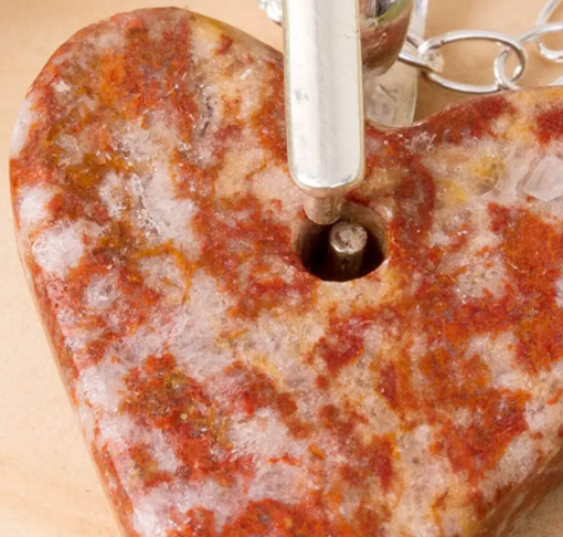 Heart-Shaped Marble Pendant Necklace from Mexico, "Love for the Earth"