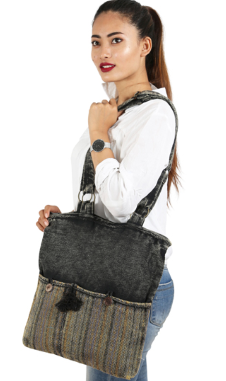 Black Stonewashed Bag