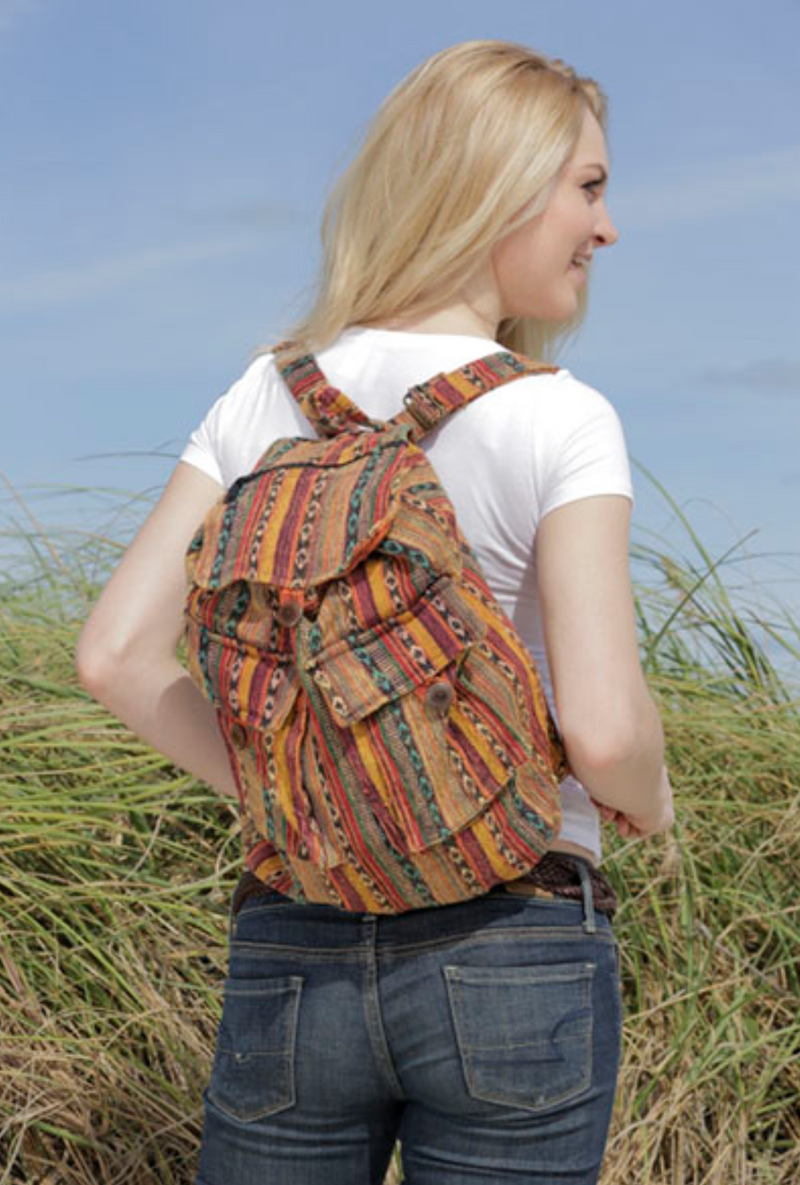 Tibetan Cotton Boho Backpack