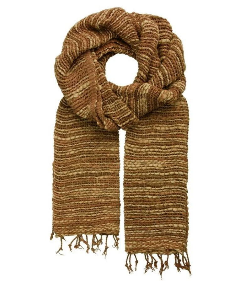 Free Weave Handwoven Cotton Scarf - Chocolate Fusion