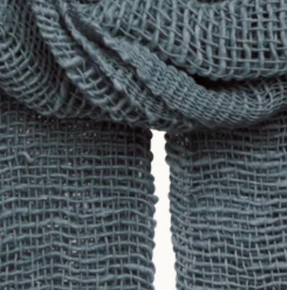 Free Weave Handwoven Cotton Scarf - Charcoal