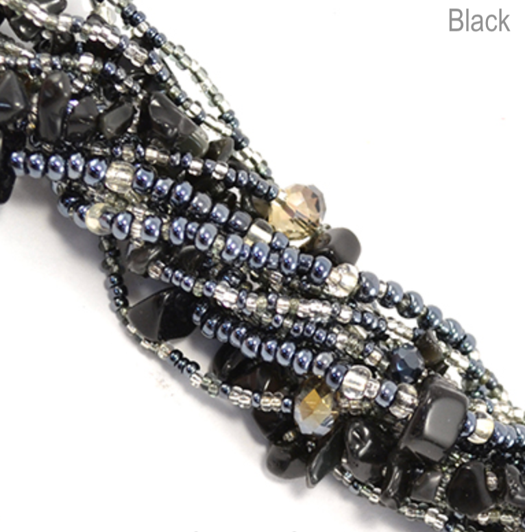 The fair trade 'Rock Candy' Magnetic Bracelet handmade in Guatemala - Black