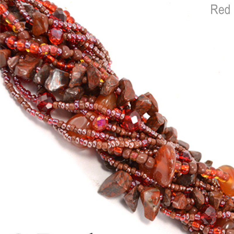 The fair trade 'Rock Candy' Magnetic Bracelet handmade in Guatemala - Red